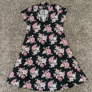 Floral choker dress